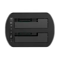AISENS Estacion de Docking de Doble Bahia ASDS-D03B SATA 2.5/3.5 a USB 3.0/3.1 Gen