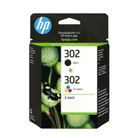 HP Paquete de ahorro de 2 cartuchos de tinta original 302 negro/tricolor