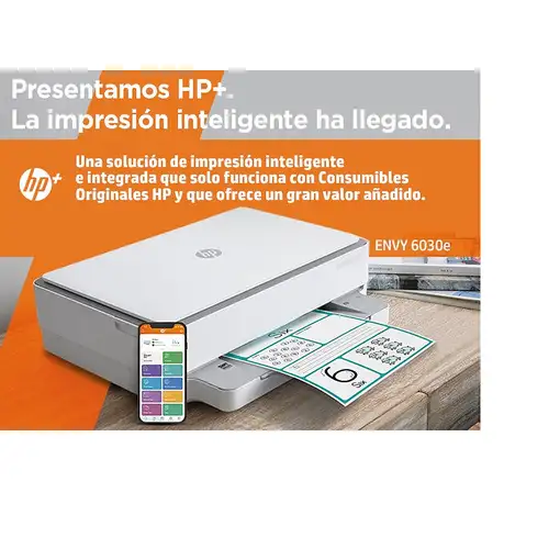 HP ENVY 6030e Inalámbrico All-in-One Color Impresora, Instant Ink; Fotocopiadora,