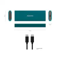 AISENS Caja Externa M.2 (NGFF) ASM2-019BLU SATA/NVMe a Usb3.1 Gen2, Azul