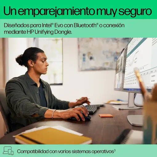 HP Combo de teclado y ratón en modo dual 680 Comfort