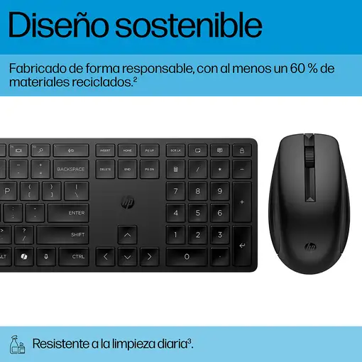 HP Conjunto de teclado y ratón inalámbricos 655