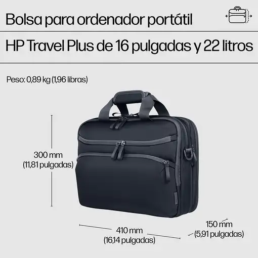 HP Travel Plus 22 Liter 16 Laptop Bag