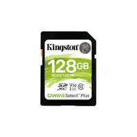 Kingston Technology Tarjeta SDXC Canvas Select Plus 100R C10 UHS-I U3 V30 de 128GB