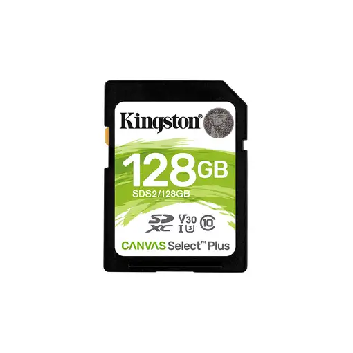 Kingston Technology Tarjeta SDXC Canvas Select Plus 100R C10 UHS-I U3 V30 de 128GB Kingston Technology Tarjeta SDXC Canvas Select Plus 100R C10 UHS-I U3 V30 de 128GB