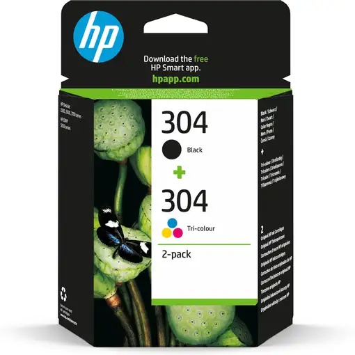 HP Paquete de 2 cartuchos de tinta Original 304 negro/tricolor