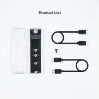 TooQ Caja Externa para SSD M.2 NGFF/NVMe, Transparente, RGB