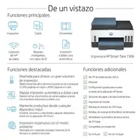 HP Smart Tank 7306 Inalámbrico All-in-One Color Impresora, Impresión a doble cara;