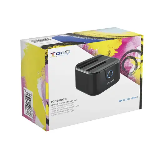TooQ DOCK STATION SATA 2.5/3.5 A USB 3.0 CLONE OTB NEGRO