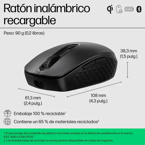 HP Ratón inalámbrico recargable 690
