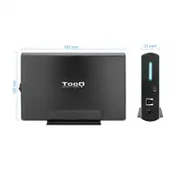 TooQ TQE-3531B caja para disco duro externo Caja de disco duro (HDD) Negro 3.5\