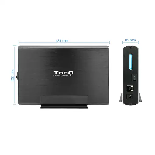 TooQ TQE-3531B caja para disco duro externo Caja de disco duro (HDD) Negro 3.5\