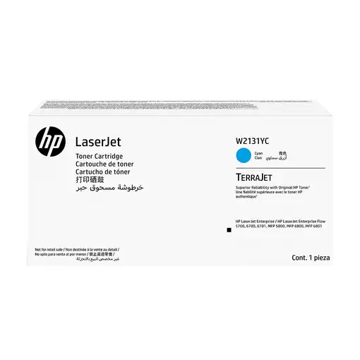 HP Cartucho de tóner original contractual LaserJet W2131YC cian
