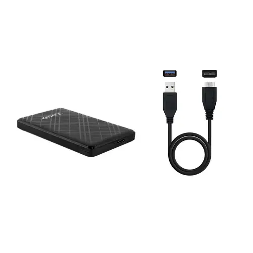 TooQ Caja Externa para Discos de 2,5” HDD/SSD, Negro