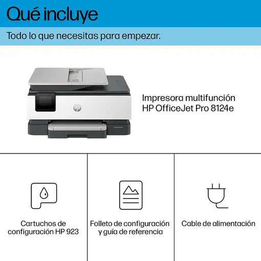 HP OfficeJet Pro 8124e Inalámbrico All-in-One Color Impresora, Servicio Instant In
