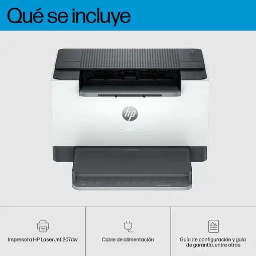 HP LaserJet M207dw Inalámbrico Blanco y negro Impresora, A doble cara