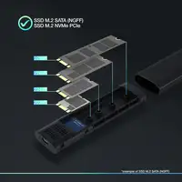 TooQ Shura Caja externa para unidad de estado sólido (SSD) Negro M.2