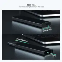 TooQ Shura Caja externa para unidad de estado sólido (SSD) Negro M.2