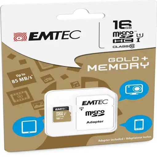 Emtec microSD Class10 Gold+ 16GB MicroSDHC Clase 10