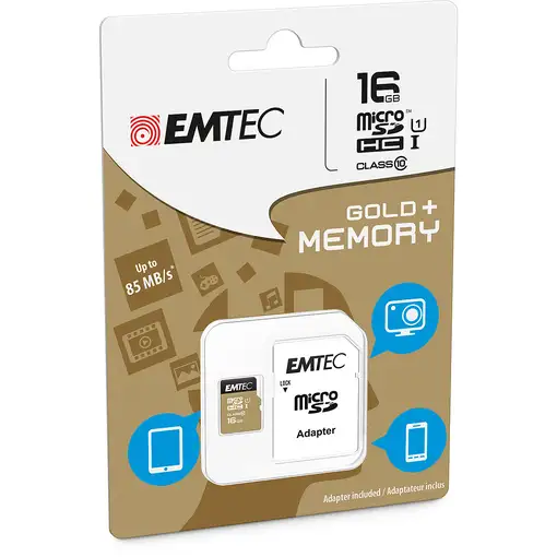 Emtec microSD Class10 Gold+ 16GB MicroSDHC Clase 10