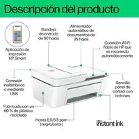 HP DeskJet 4220e Inalámbrico All-in-One Color Impresora, Instant Ink; Fotocopiador