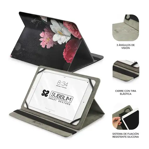 Funda Tablet Universal Trendy Case Rosas 9.6\ a 11\