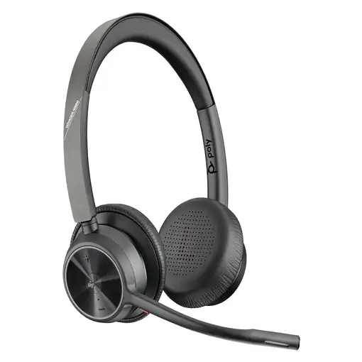 POLY Auriculares Voyager 4320 USB-A con certificación para Microsoft Teams + llave