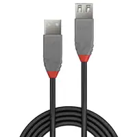 Lindy 36702 cable USB USB 2.0 1 m USB A Negro, Gris