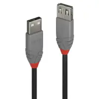Lindy 36702 cable USB USB 2.0 1 m USB A Negro, Gris