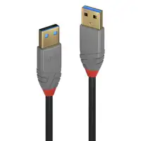 Lindy 36754 cable USB USB 3.2 Gen 1 (3.1 Gen 1) 5 m USB A Negro, Gris