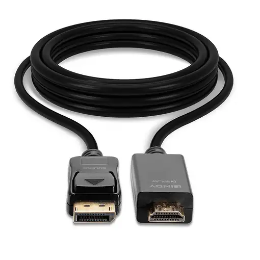 Lindy 36923 adaptador de cable de vídeo 3 m DisplayPort HDMI tipo A (Estándar) Neg