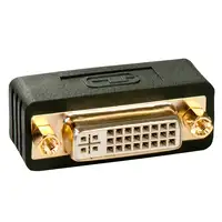 Lindy 41098 cambiador de género para cable DVI-I DVI-D Negro
