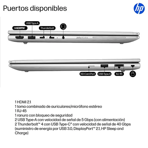 HP  EliteBook 6 G1i Wolf Pro Security Portatil Intel Core Ultra 7 (14'') WUXGA