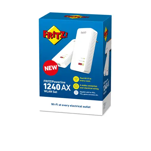 FRITZ!Powerline 1240 AX WLAN Set 1200 Mbit/s Ethernet Wifi Blanco 2 pieza(s)