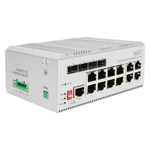 Digitus Conmutador Gigabit Ethernet industrial 8+4 L2, managed