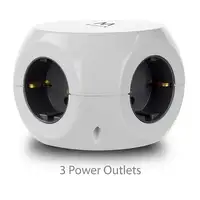 Ewent EW3939 base múltiple 1,5 m 3 salidas AC Interior Blanco