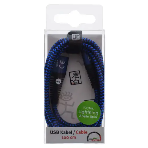 2GO 795949 cable de conector Lightning 1 m Azul