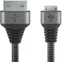 Goobay 49282 cable USB USB 2.0 1 m Micro-USB B USB A Negro, Gris