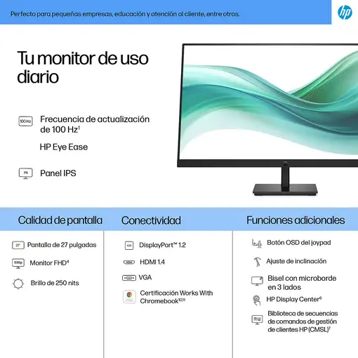 HP Series 3 Pro Monitor FHD de la serie 3 Pro de 27 pulgadas: 327pf