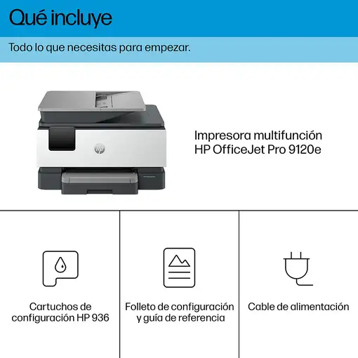 HP OfficeJet Pro 9120e Inalámbrico All-in-One Color Impresora, Servicio Instant In
