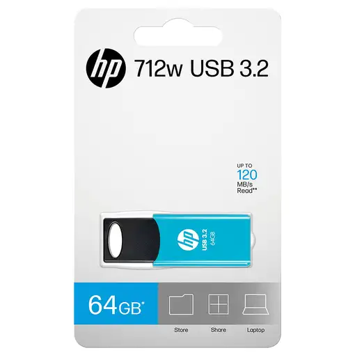 HP 712w unidad flash USB 64 GB USB tipo A 3.2 Gen 1 (3.1 Gen 1) Azul