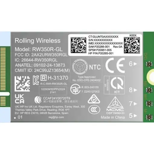 HP 4G LTE-Advanced Pro Cat19 WWAN tarjeta y adaptador de interfaz Interno