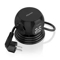 AISENS Regleta de Enchufes Sobremesa Multifuncion con 3 Tomas + 2xUSB-C, 2xUSB-A,