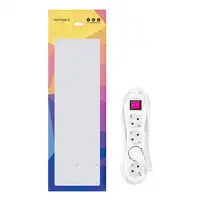 Nanocable Regleta de enchufes de 4 tomas con interruptor, 1.4 metros Blanca
