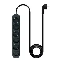 Nanocable Regleta de Enchufes con 6 Tomas, 1.4 m, Negro
