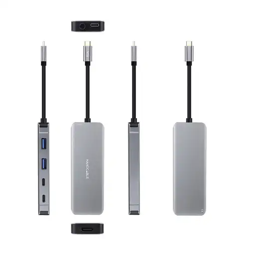Nanocable HUB USB-C 6 en 1, Conversor USB-C 3.2 GEN1 5G a 2 x USB-A + 2 x USB-C +