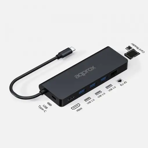 Approx APPC53 base para portátil y replicador de puertos USB 3.2 Gen 1 (3.1 Gen 1)