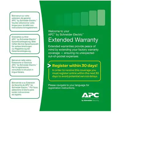 APC WBEXTWAR1YR-AC-01 extensión de la garantía 1 año(s)