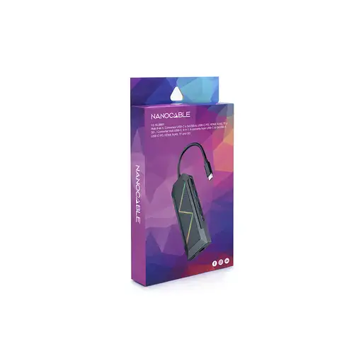 Nanocable 10.16.0801 base para portátil y replicador de puertos Alámbrico USB 3.2