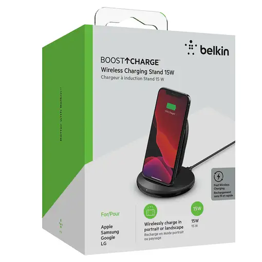 Belkin Boost Charge Smartphone Negro Corriente alterna Cargador inalámbrico Carga